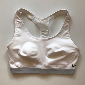 Nike TEAM Size S White Sports Bra